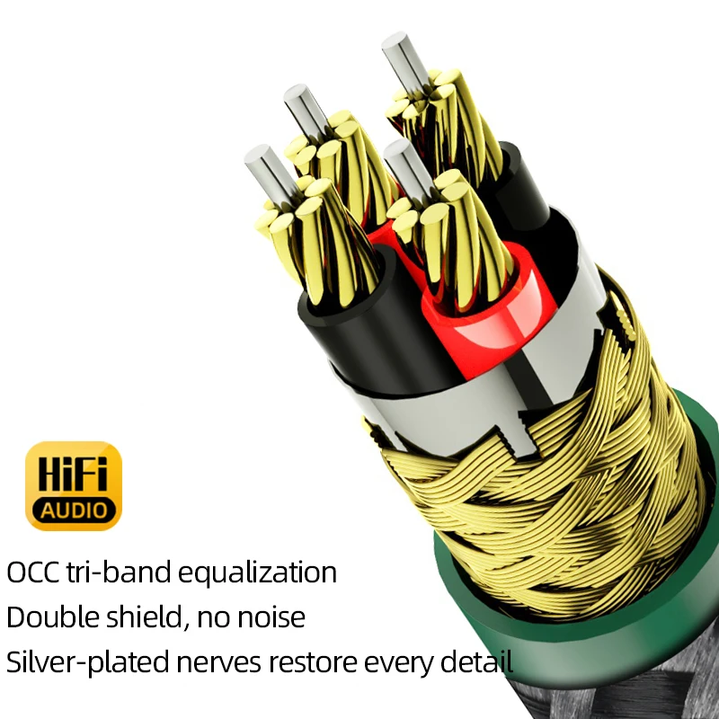 ATAUDIO HiFi USB Cable High Quality 7N OCC USB Type A to Type B OTG Plated Gold Audio Cable for PC DAC Mobile