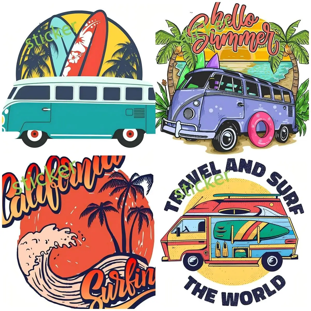 

Camper Van Sticker Car Stickers Creative Decals Auto Tuning Styling Rear End Exterior Vinyl Stickers Bumper Windshield Decoratio