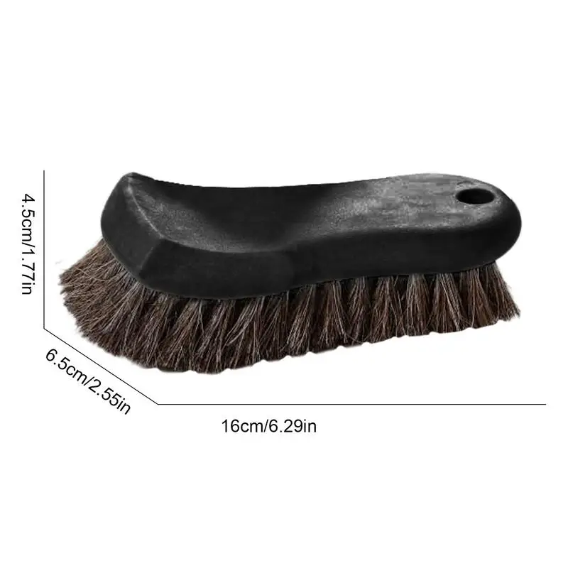 Horsehair Leather Brush Car Detailing Leather Brushes With Long Bristle Applicator Multifunctional Cleaning Tool For Car