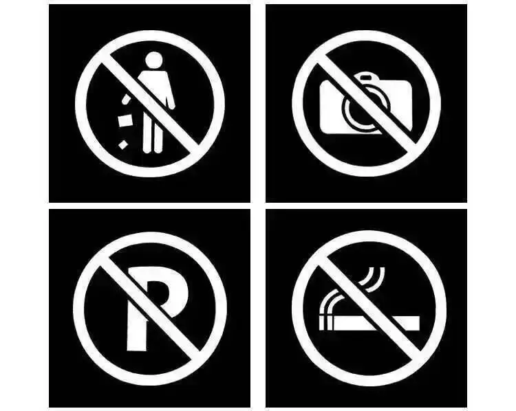 Rauchverbot Acryl-Schild, Parkverbot Wandsticker, Fotografieren Verboten Schild, Selbstklebend 3D Schwebend Wandmontiertes Acryl-Schild in Schwarz – Detail 1