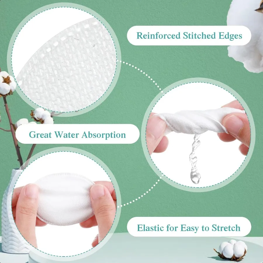 2000枚入り コットンラウンド まとめ買い 角質除去用フェイシャルパッド メイク落としコットン 顔用メイク落とし トナーパッド