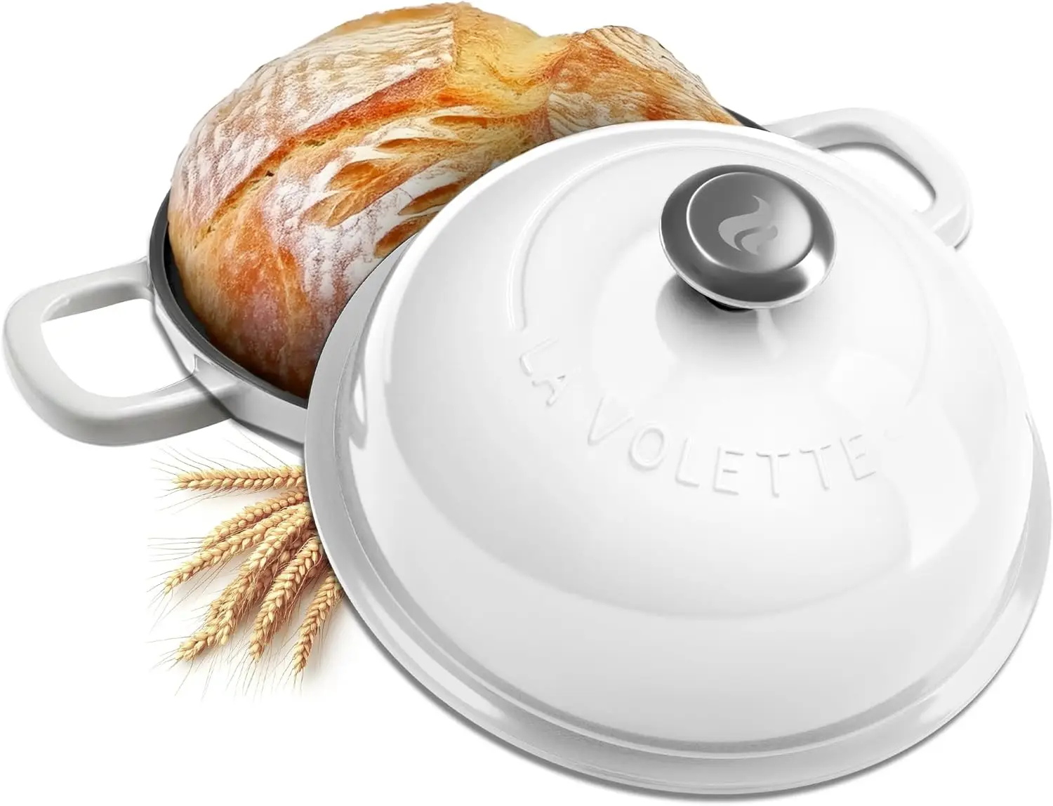 

Чугунный набор для выпечки хлеба из 9 предметов с голландской печью, силиконовым ковриком и баннетом — идеальная скоринка на закваске