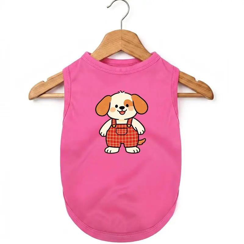 

Cooling Dog Vest Cartoon Pattern Pet Summer Clothes Lightweight Quick Dry Dog Apparel