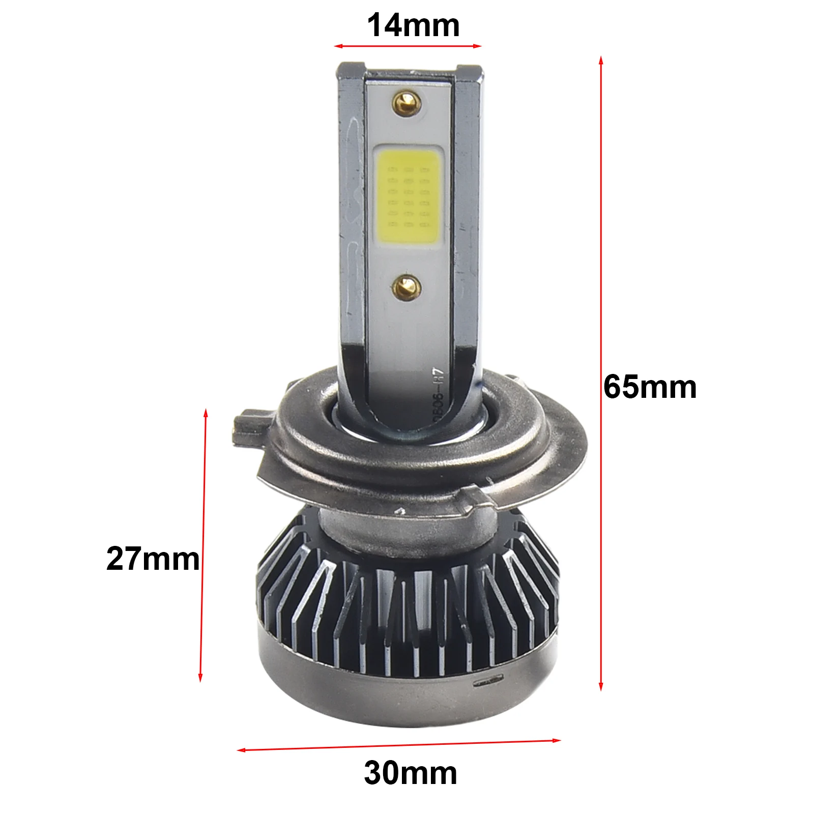 2PCS H7 LED Headlight 200W 20000LM Hi/Low Kit Bulbs Beam 6000K Canbus Error Fast Switch Response Explosion-proof Shockproof