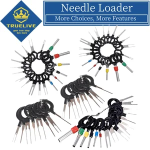 36-3PCS Keys Automotive Plug Pullers Electrical Wiring Crimp Connector Pin Extractor Kit Keys Car Terminal Removal Repair Tools