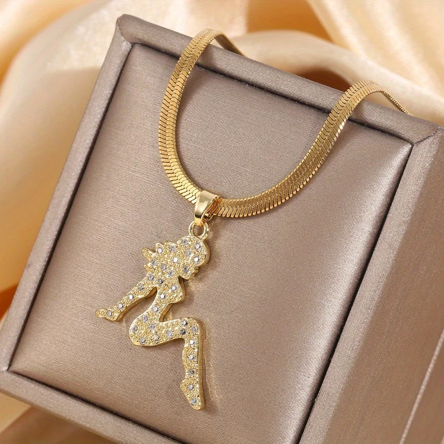 1 Hot Girl Hip Hop Pendant Necklace, A Fashionable and Bold Jewelry Accessory Gift, Gift Box Not Included