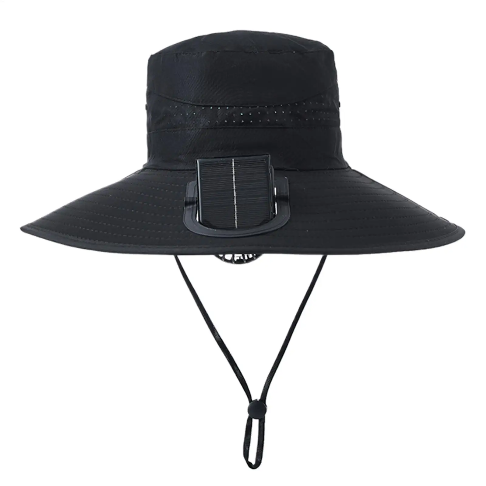 

Hat With Fan Rechargeable Wide Brim Breathable Visor Cap Portable Solar Fan Cap For Day Night Camping Hiking Gardening Sports