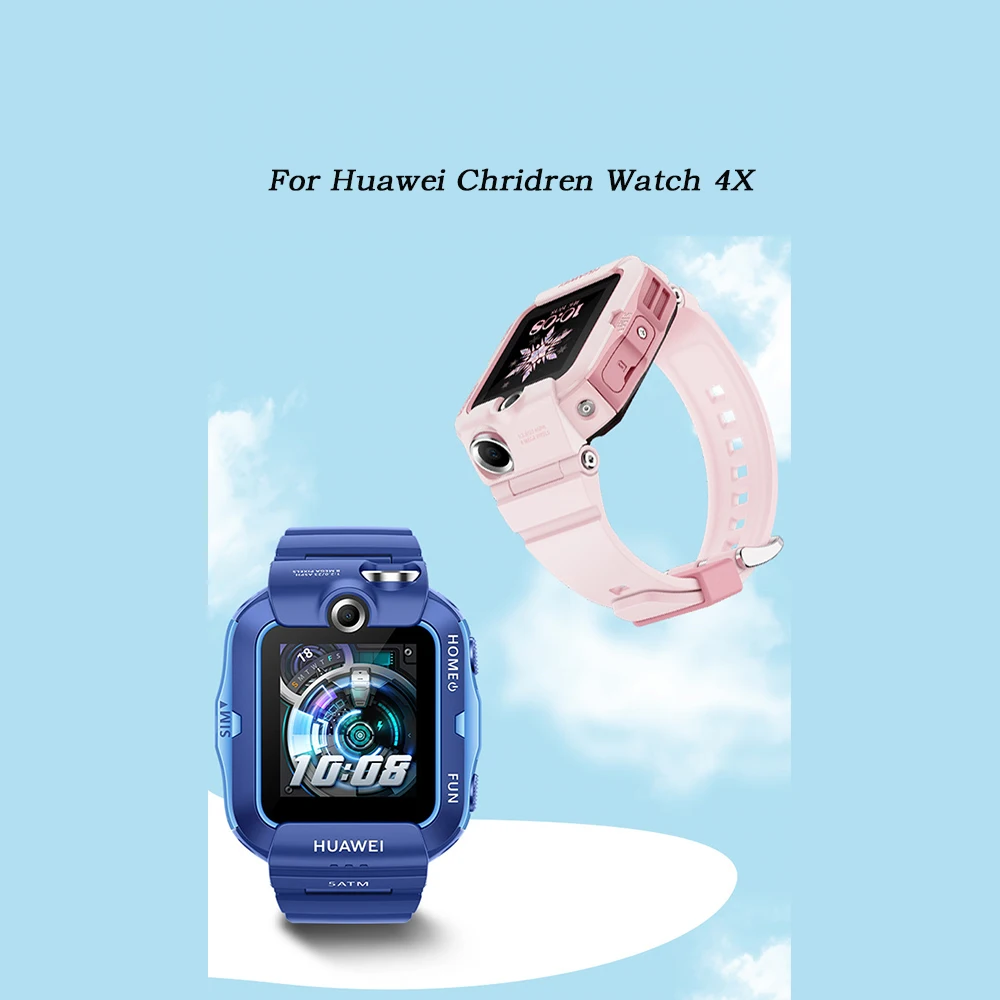 Ремешок детский силиконовый для смарт-часов, со стальной пряжкой