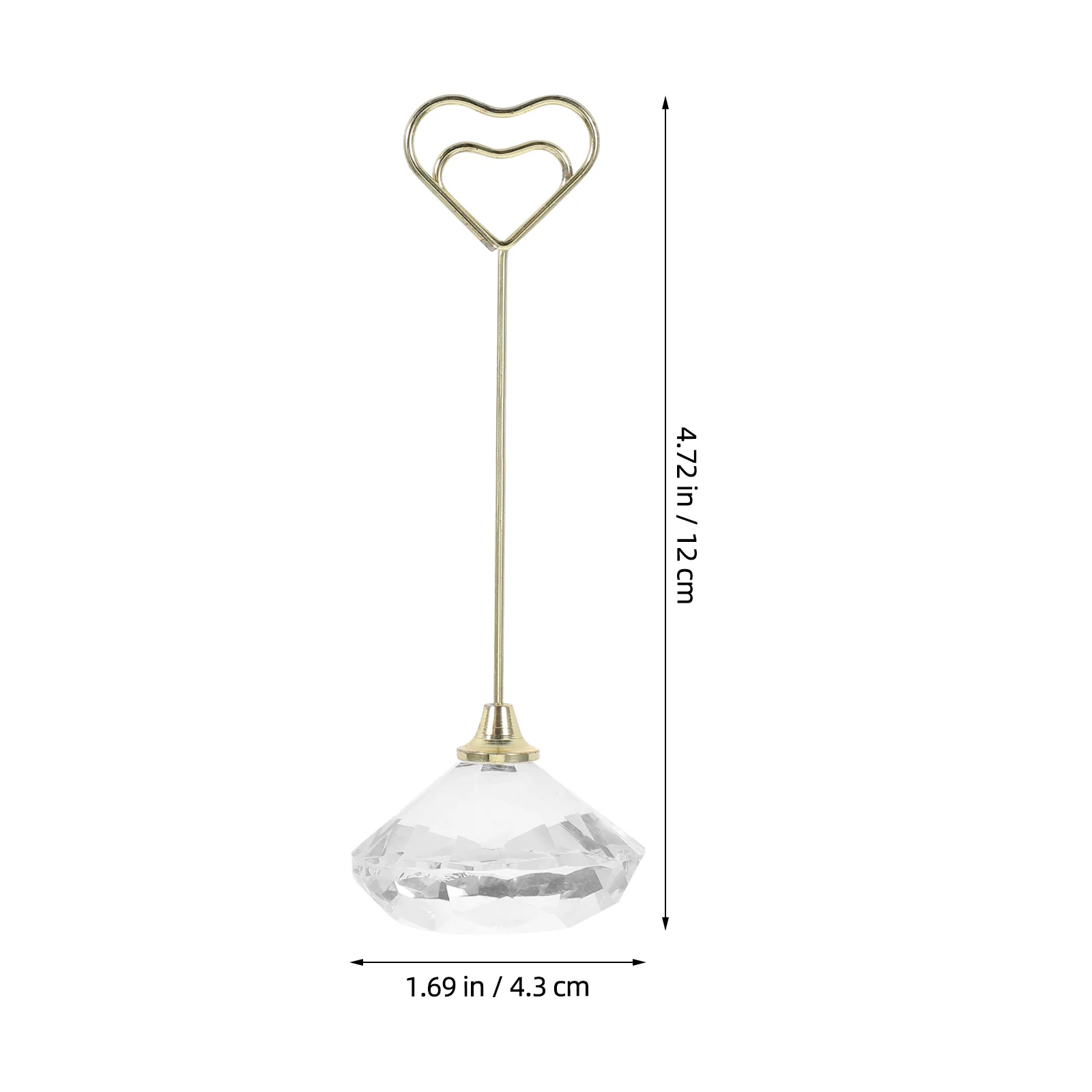 Cristal foto imagem clipe lugar titular do cartão coração nota clipe mesa memo braçadeira para casamento escritório mesa número exibição