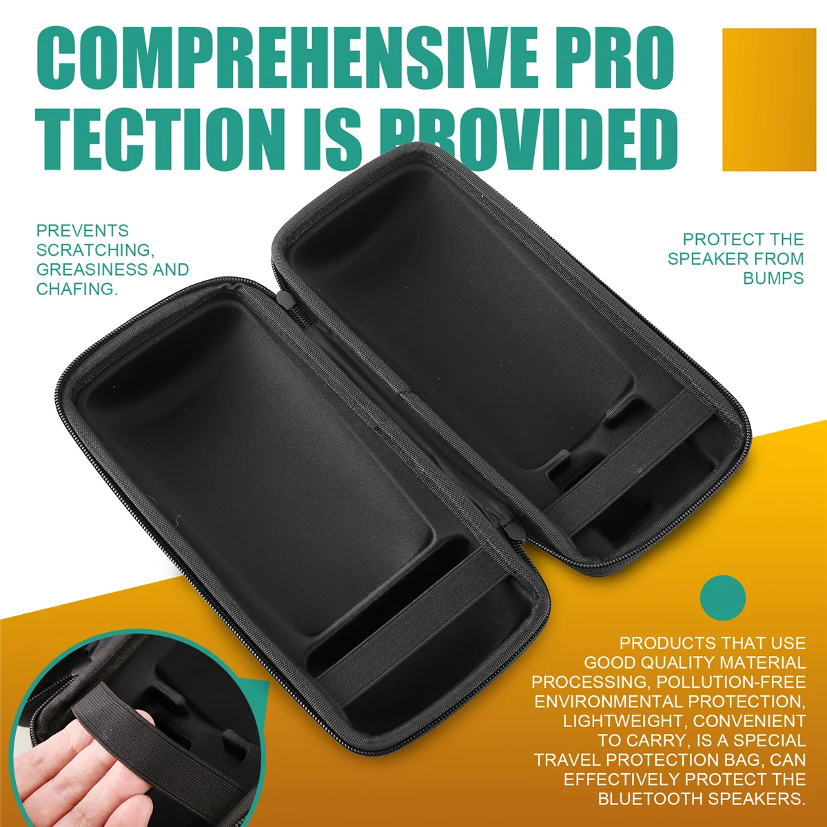 T85C Portable Speaker Case Bag Carrying Hard Cover for Soundlink Revolve+ Plus Bluetooth Speaker