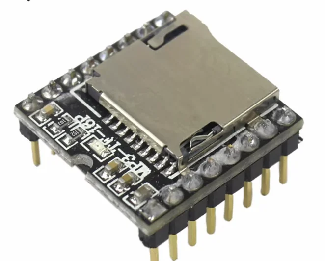 Mini Módulo de reproductor MP3 con salida simplificada, altavoz, MP3-TF-16P, tarjeta microSD TF, disco U para arduino