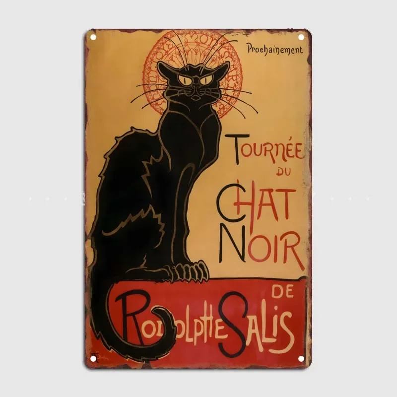 Le chat noir schwarze Katze Vintage Wohnkultur Artikel Garten dekorationen Metalls child benutzer definierte Bar Restaurant Cafe Dekoration Retro Poster