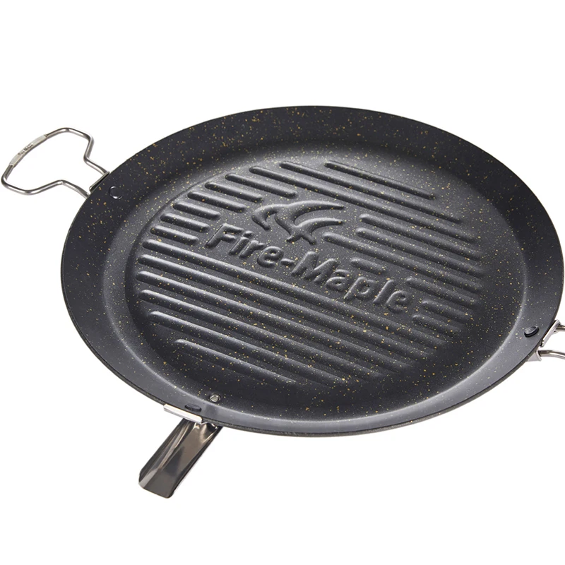 Fire Maple Camping Cookware Grilling Pan Non-stick Baking Pan Portable Outdoor Travel Picnic Cookware Steak Frying Pan BBQ 30 cm