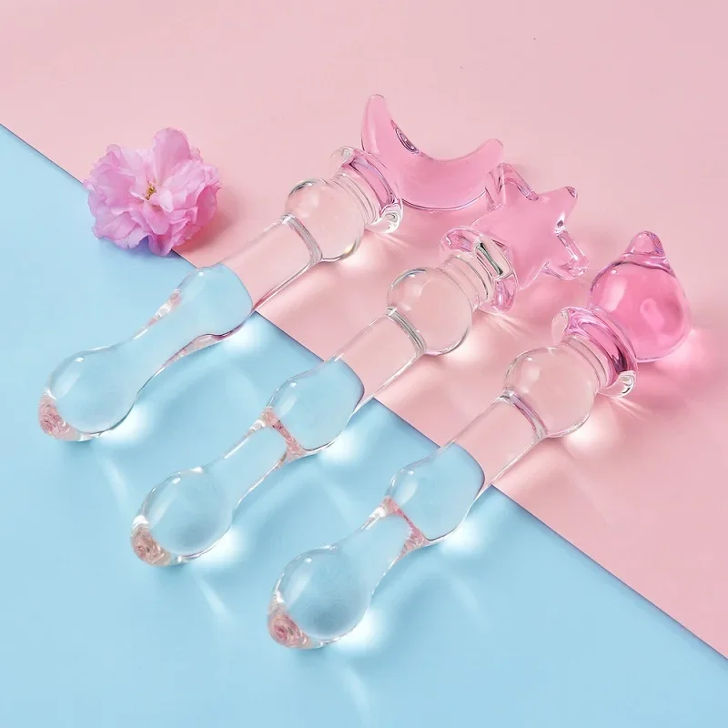 Liefde fee stok Kristallen Glazen Dildo Penis Kralen Anale Plug Butt Plug Speeltjes Voor Man Vrouw Koppels Vaginale En Anale Stimulatie