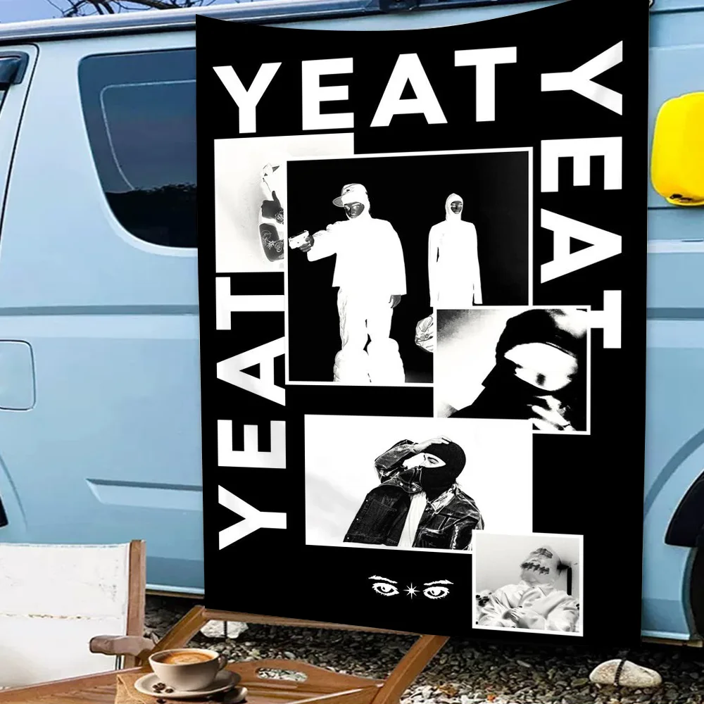 مغني الراب Yeat Lyfestyle العلم HiP نسيج الجدار الشنق الفن الحديث المنزل التخييم في الهواء الطلق الديكور