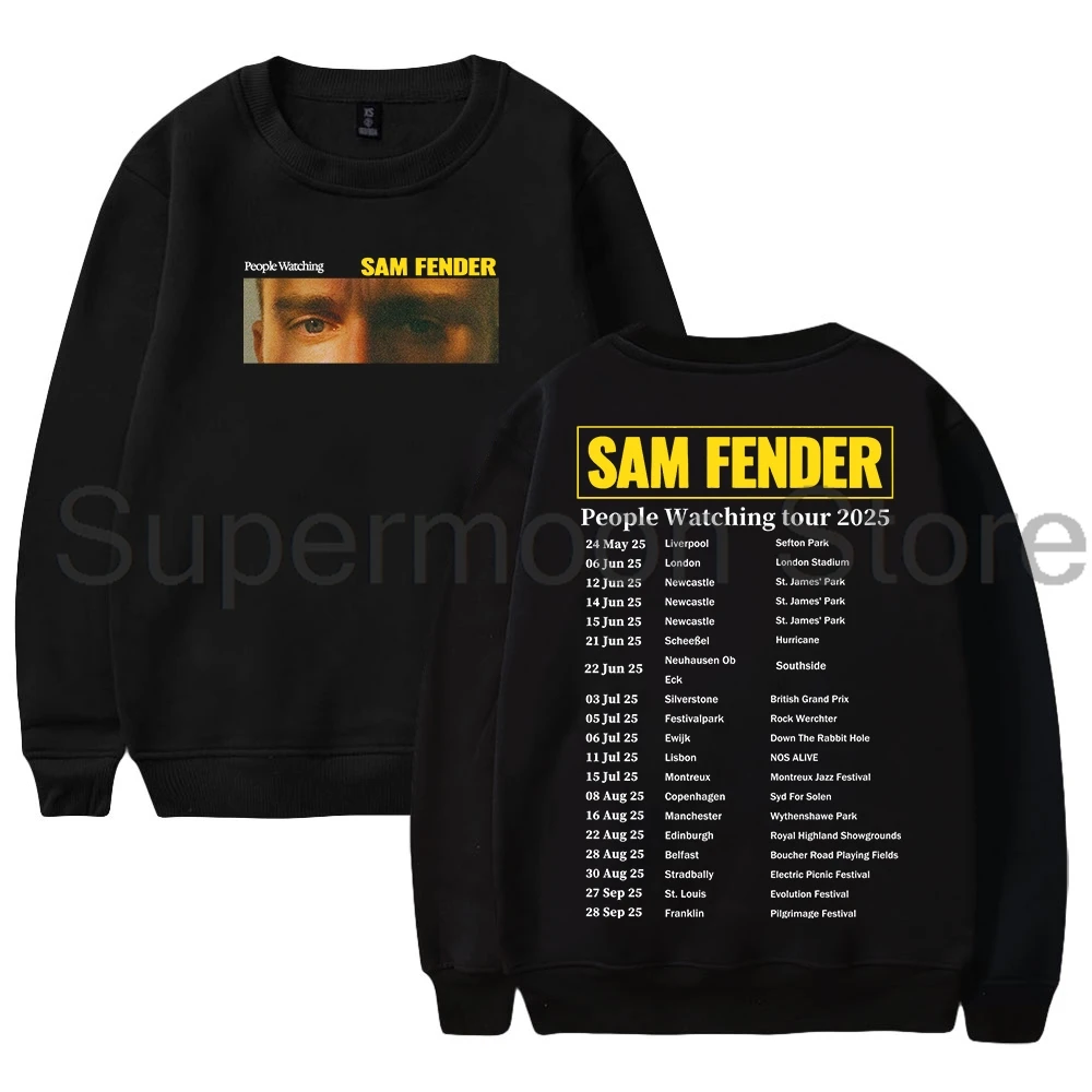 

Sam Fender People Watching Tour 2025 Crewneck Long Sleeve Casual Streetwear Women Men Sweatshirts