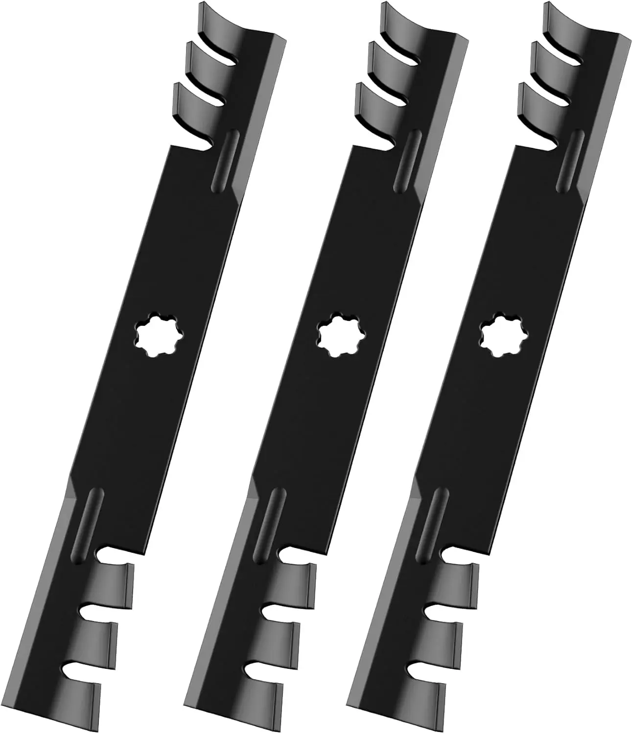 

GY20852 GX21784 AM141035 3pcs Lawn Mower Blades Mower Parts with 48" Deck Fit for J/Deere D140 Lawn Tractors D150 D160 D155