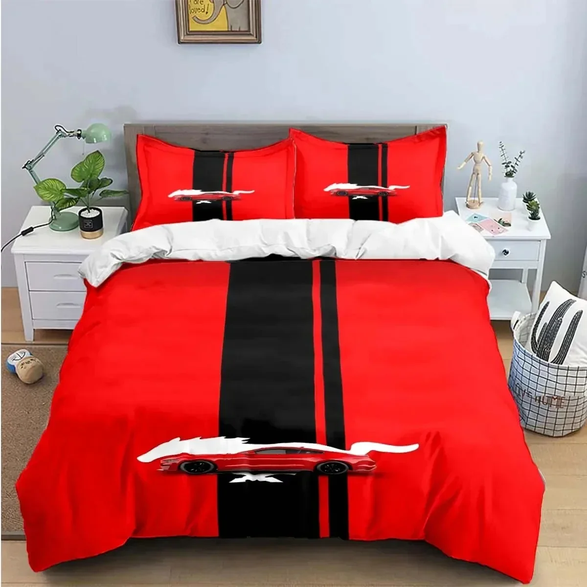 

3D Print Mustang Car Logo 3D NEW Duvet Cover Pillowcase Bedding Set Adult Girl Bedroom Decoration Children Single Double Large