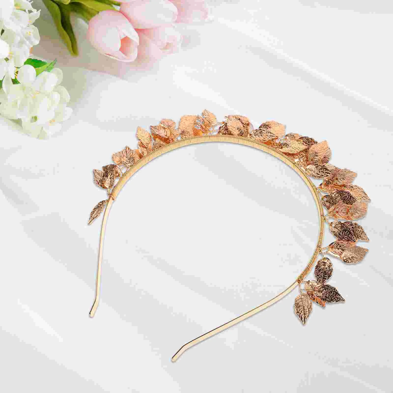 Handmade Leaf Headband Wedding Headpiece Hair Hoops Clothing Bride Crown Bridal Accessories Alloy Creative