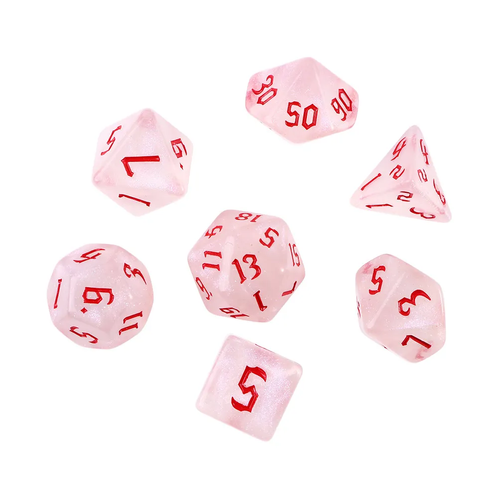 

Набор из 7 прочных полимерных многогранных игральных костей для семейных вечеринок и настольных игр