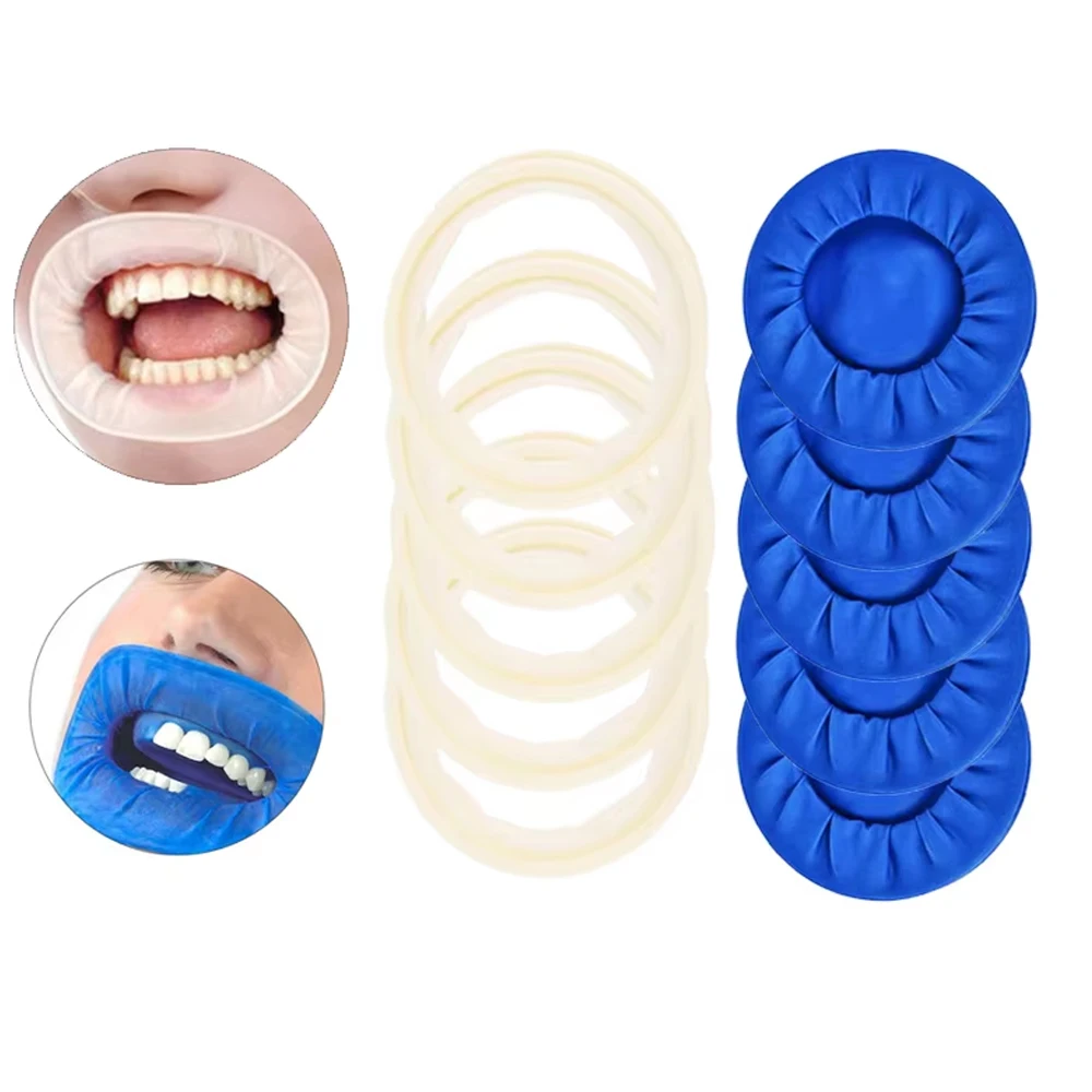 20pcs Rubber Dam Dental Mouth Opener Dentistry Cheek Retractors O Shape Oral Hygiene Tooth Whitening Dentistry Materials