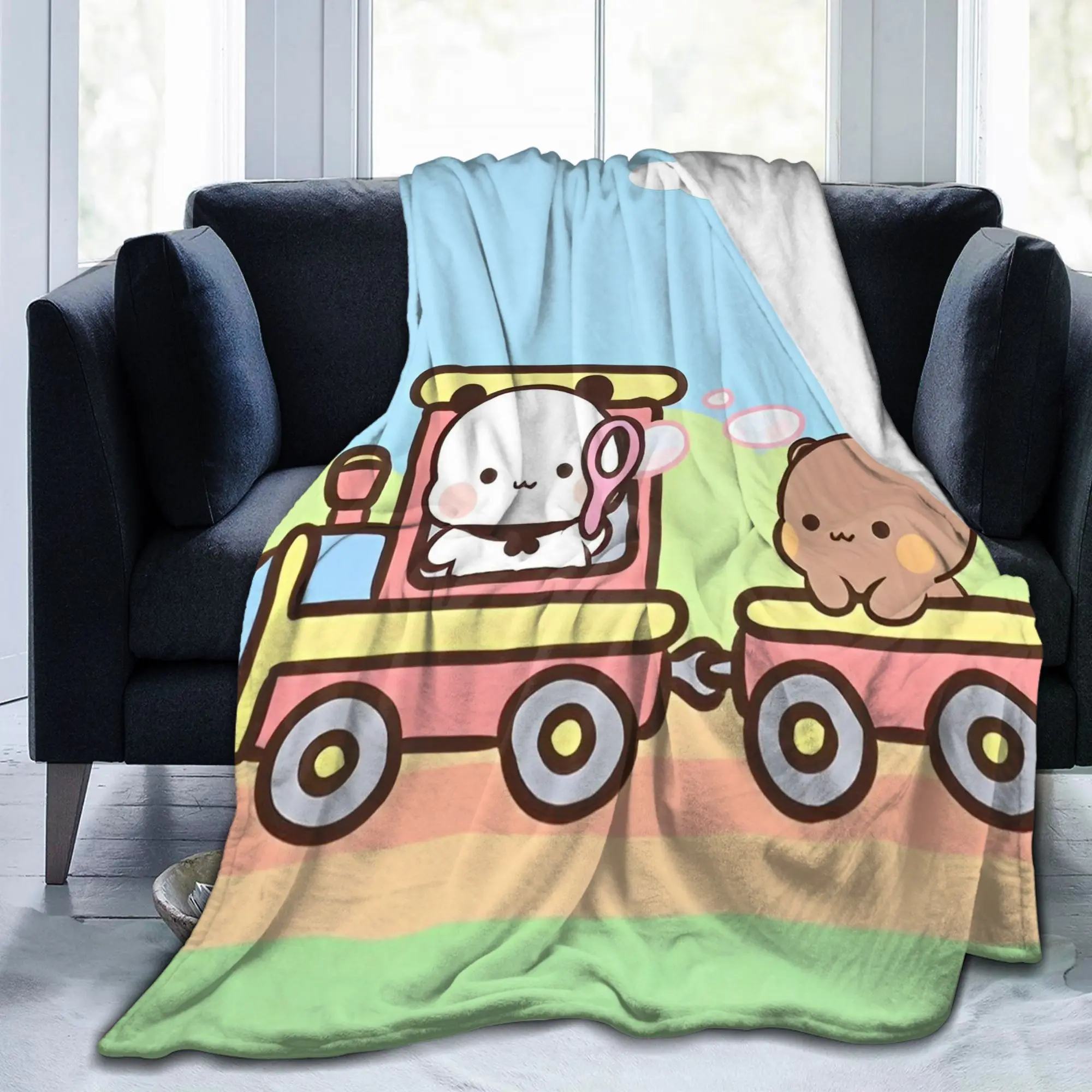 

Bear Cartoon Cute Bubu Dudu Blankets Fleece All Season Multi-function Ultra-Soft Throw Blankets for Bed Bedroom Bedspreads