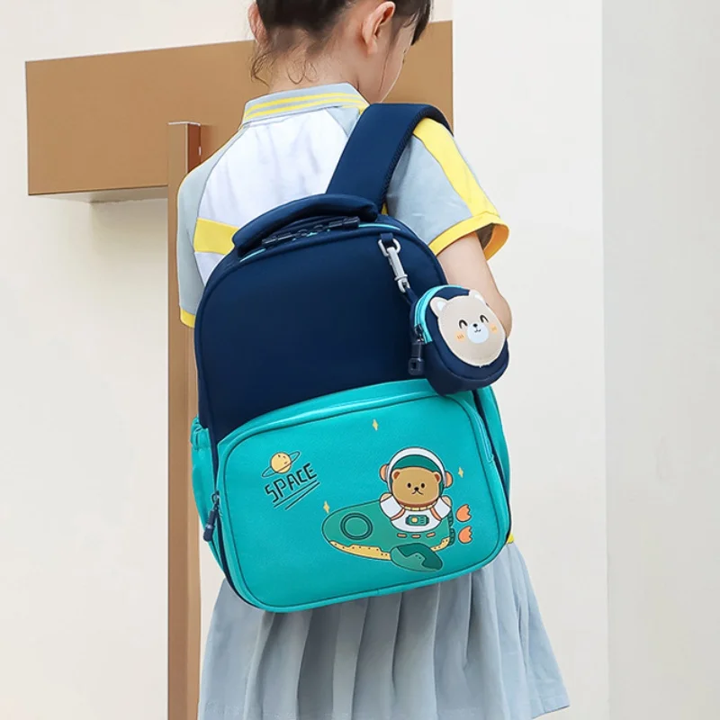 Preschool Children Cartoon Small Backpacks New Girls Rabbit Boys Space Bear Cute Kindergarten Schoolbags with Hanging Mini Bag