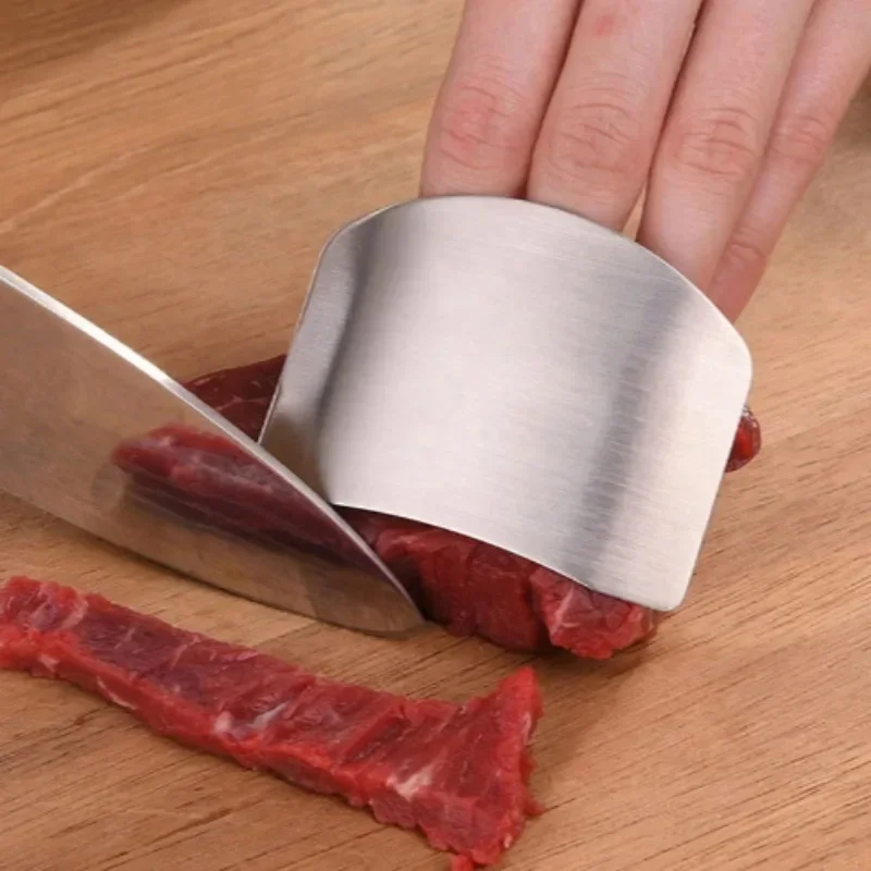 1/3/5pcs Kitchen Accessories Stainless Steel Finger Cover Finger Protection Safe Kitchen Must Have Cutting Guard Thumb Protector