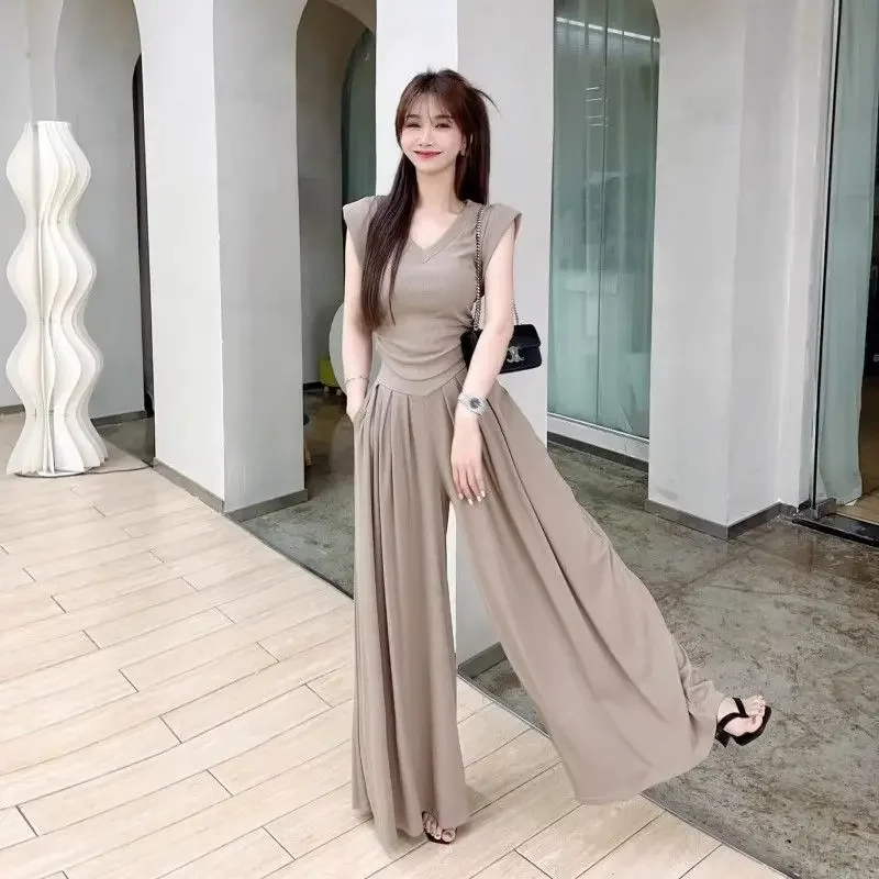 여성용 오피스 팬츠 세트 2피스 전문직 워크 코디 풀 의류 판매 트렌드 2025 의상 고급 바지 여성