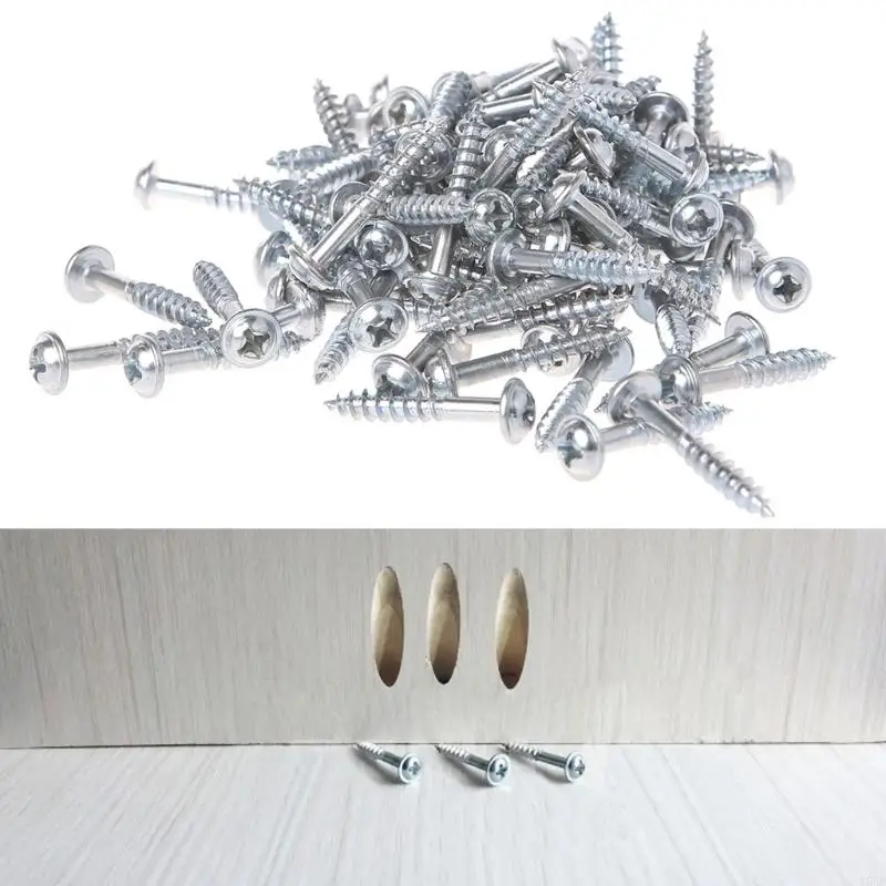 

Y55E 100Pcs M4-25 High Strength Oblique Hole Self-tapping Screws For Pocket Hole Jig