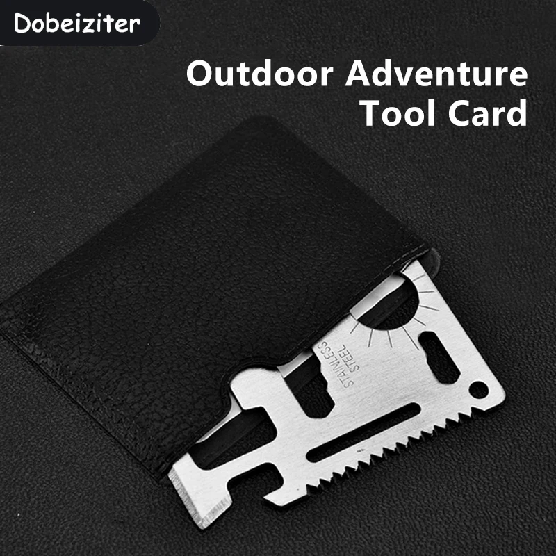 11 w 1 Outdoor wielofunkcyjny nóż karczowy Survival Camping polowanie nóż taktyczny narzędzia ręczne kieszonkowe Multitool Card