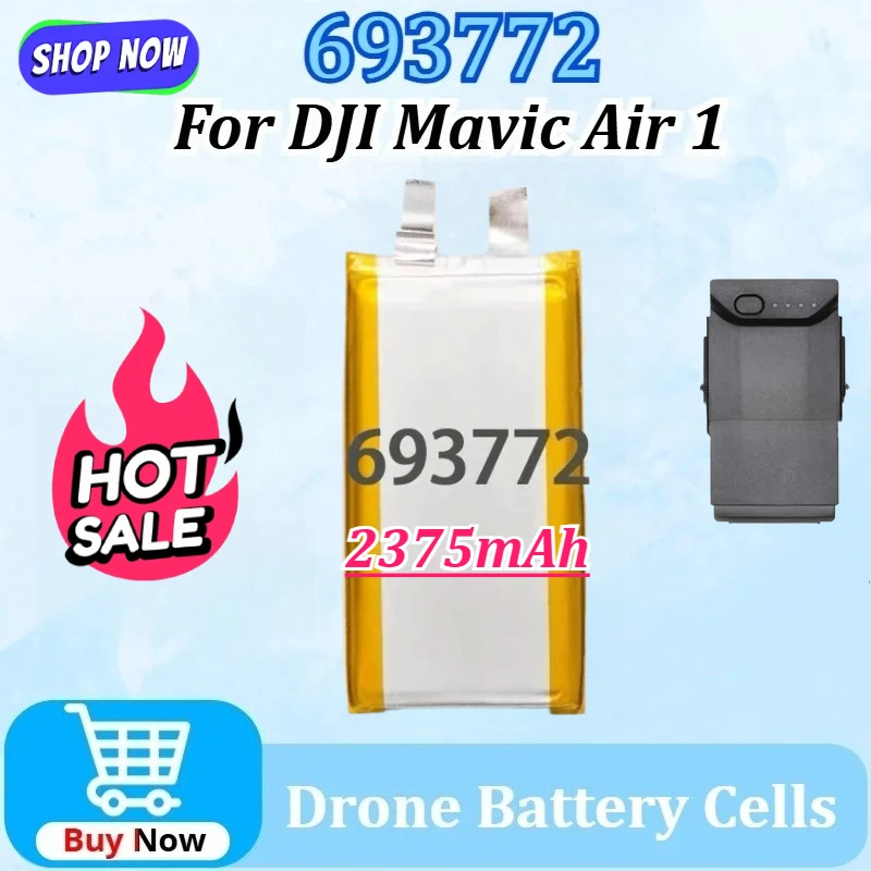 

Upgraded 693772 3.8V 2375mAh Battery Cells Replacement for DJI Mavic Air 1 Size 7*37*72mm Rechargeable Battery Drone Accessories