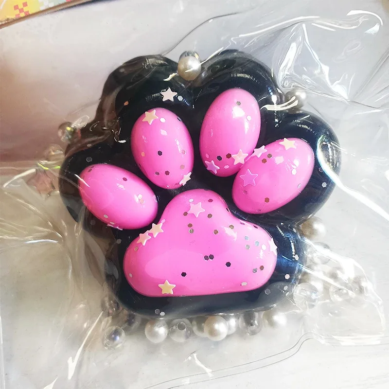 Cute Cat Paw Reduce Stress Squeeze Toy Sticky Decompression Toy Squishy Fidget Toy Stress Relief Pinching Cat Claw