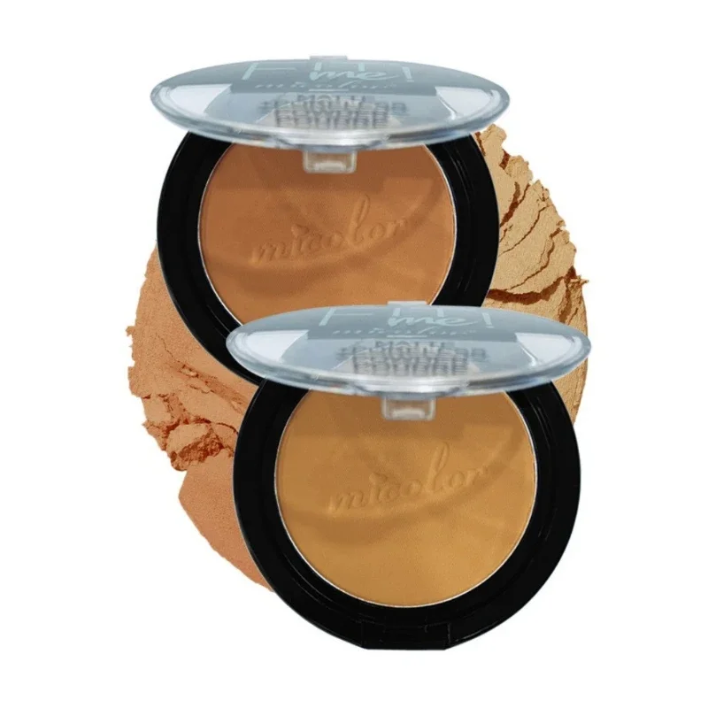 3 kleuren MICOLOR Donkere huidpoeder en vloeibare foundation 2-in-1 set Donkere concealer Gezichtsmake-up Groothandel