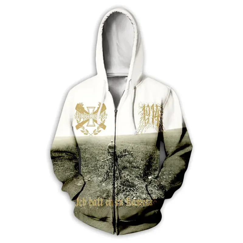 Hoodies com zíper banda rock, moletons com capuz zip up, capuz harajuku, moda hip hop, impressão 3D, novo