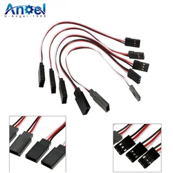 10ชิ้น/ล็อต10ซม.15ซม.30ซม.50ซม.100CM RC Servo ส่วนขยายสายไฟสายไฟ150มม.ตะกั่ว JR ขายส่ง