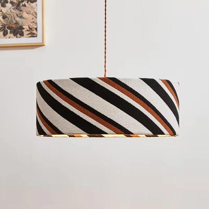 Атмосфера Maillard Подвесные светильники для ресторана Led E27 Винтажная ткань Художественная декоративная подвесная лампа Кухонный стол Гостиная Салон