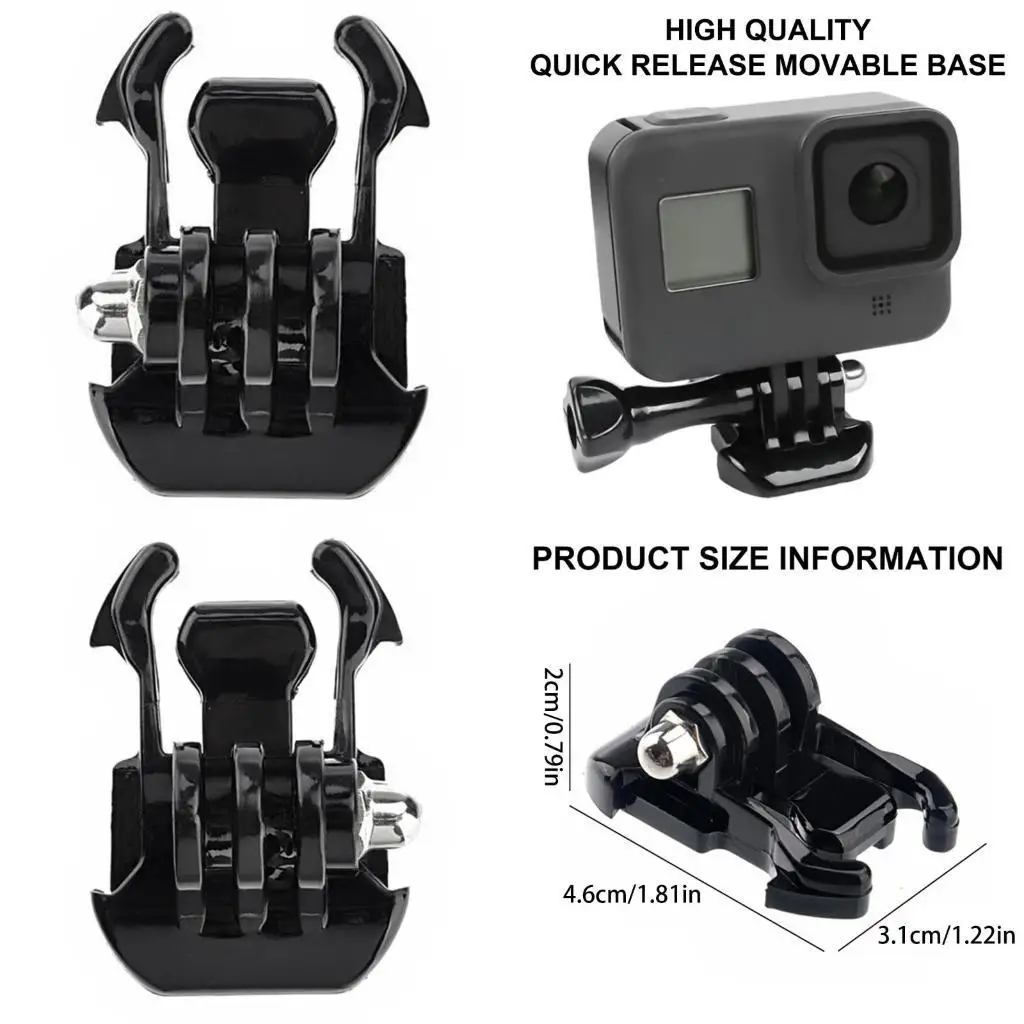

31BA Portable Quick Release Camera Base Mount for Extremely Sports Enthusiasts with Easy Installation Multiple Sport Use