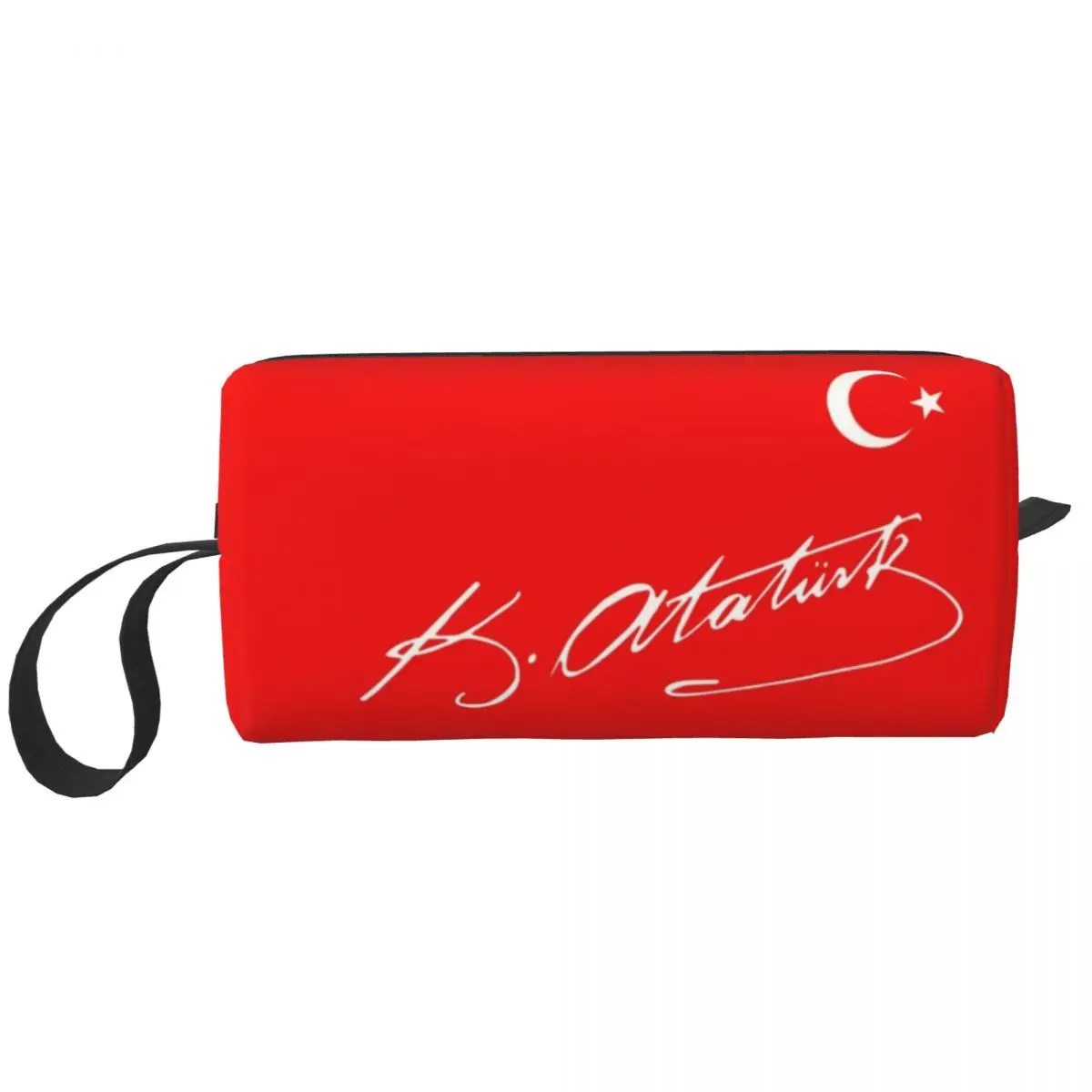 Firma da viaggio porta porta bandiera turca borsa da toilette Cute Turkish Leader trucco cosmetico per le donne Beauty Storage Dopp Kit Box