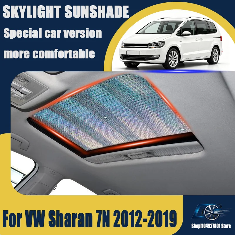 For VW Sharan 7N 2012-2019, Panoramic Roof Sunshade Anti-UV Heat Shield, Keeps Cabin Cool, Direct Fit.sun shade for car window