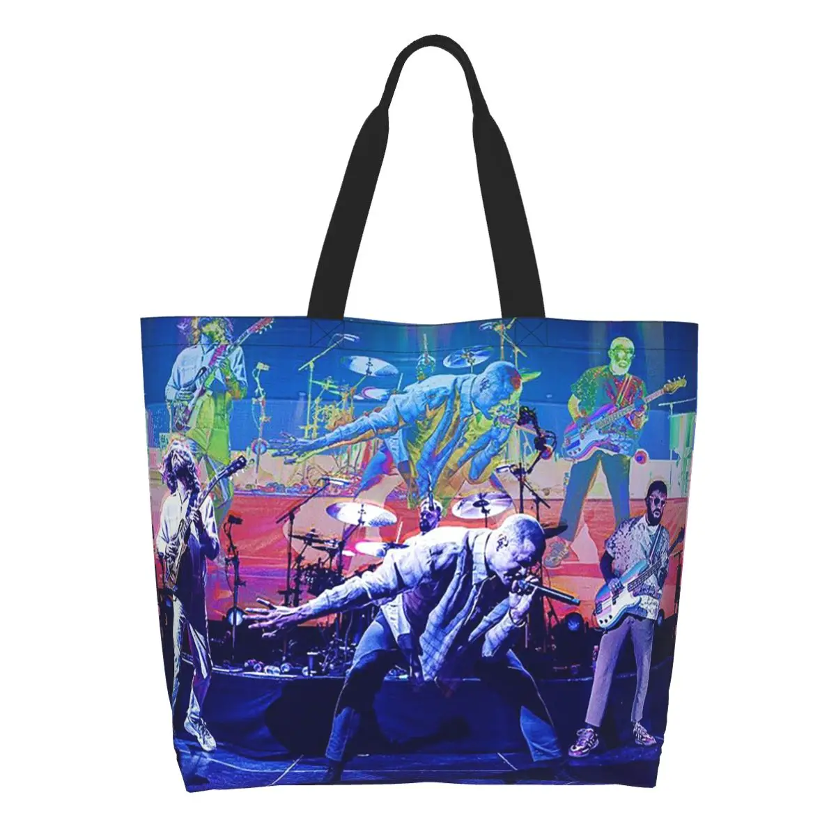 Imagine Dragons Band Loom Tour Shopping Tote Bag Canvas Large Capacity Shoulder Bags Shopper Grocery Handbag for Women