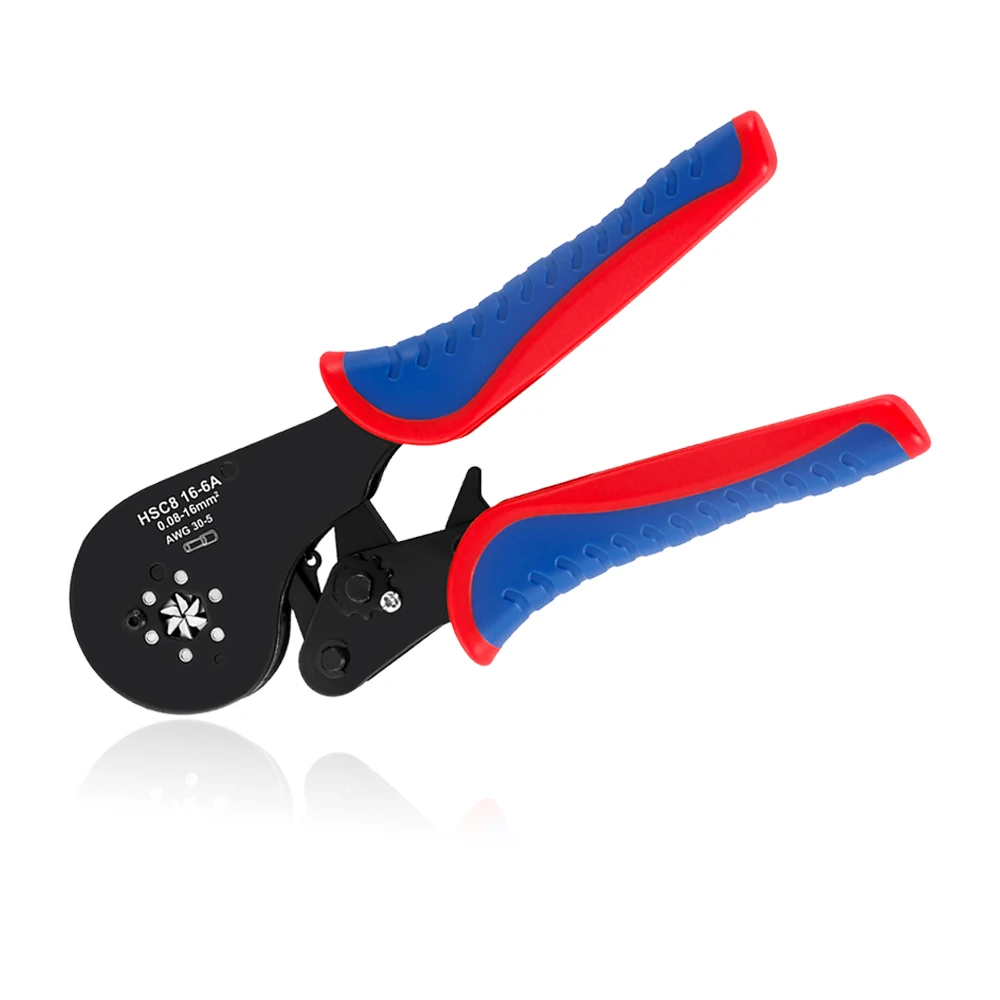 Beentje Krimptang HSC8 16-6A Buisvormige Terminal Mini Tang Voor Grote Maat Terminals Elektrische Klemmen 0.08-16mm2/30-5AWG - afbeelding 1