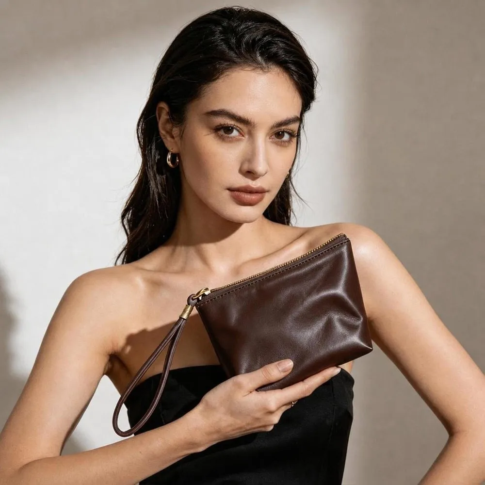 Fashionable PU Leather Makeup Bag Square Shape Waterproof Toiletry Bag Large Capacity Camera Storage Bag for Women & Men