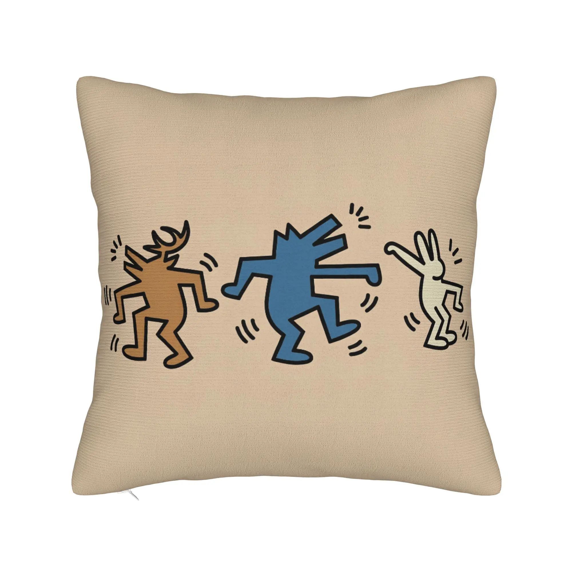 B-Beastarsss Dancing Animals Pillow Case  Soft Pillow Cover Retro Trendy Pillowcases For Sofa Home Decor