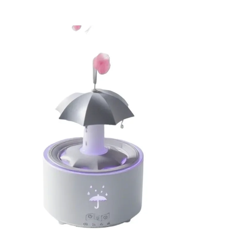

Colorful lighting remote control aromatherapy desktop fog machine new rotating umbrella water drop humidifier