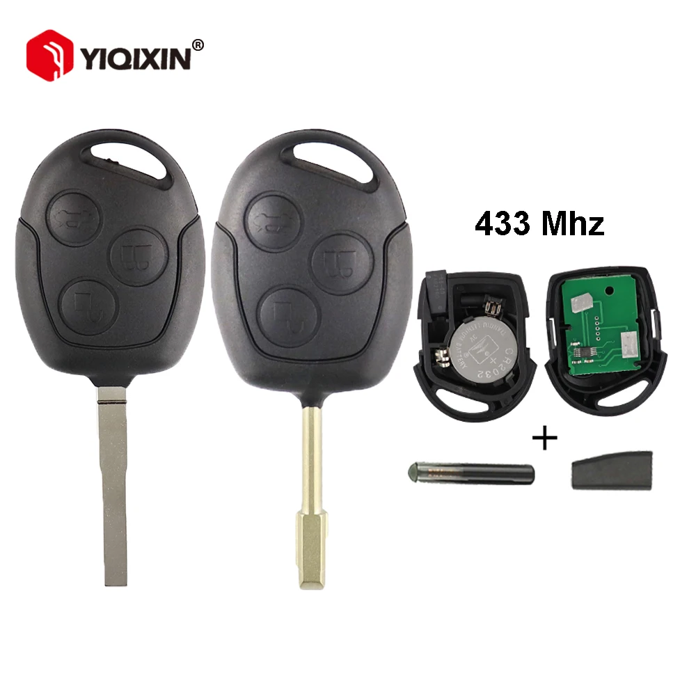 433MHz 4D60 4D63 Chip Remote Car Key For Ford Mondeo Focus 2 3 Fusion Fiesta Galaxy C-Max S-Max 3 Transit MK2 MK5 MK7