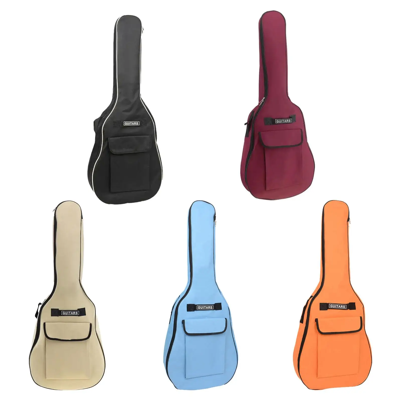 Guitar Bag Large Pockets Guitar Gig Bag for Notebook Sheet Music Tuner