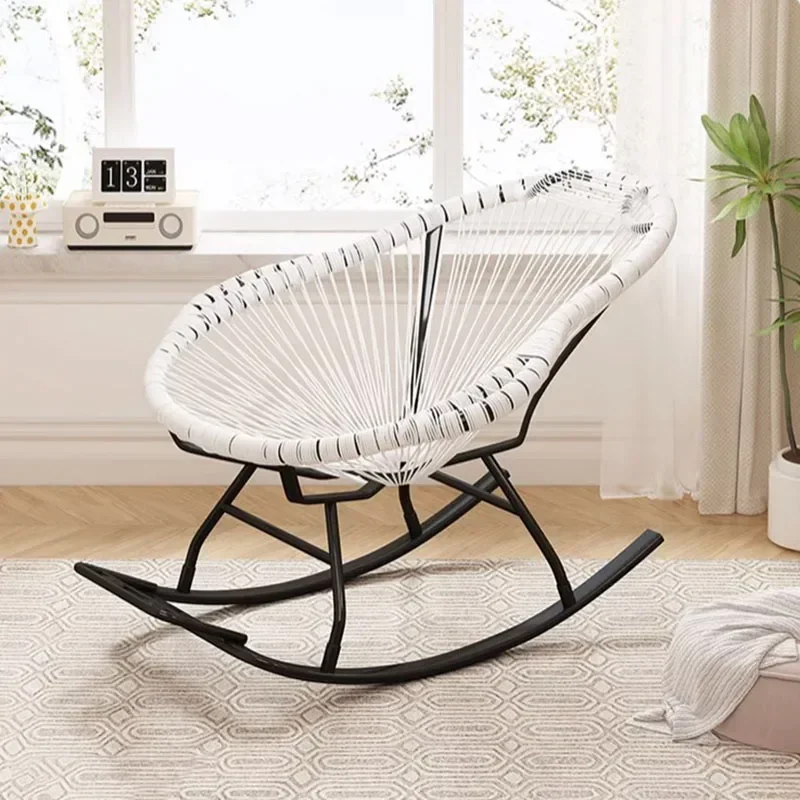 Portable Black Living Room Chair Modern Elastic Floor Rocking Living Room Chair Lounge Recliner Silla Nordica Room Decor