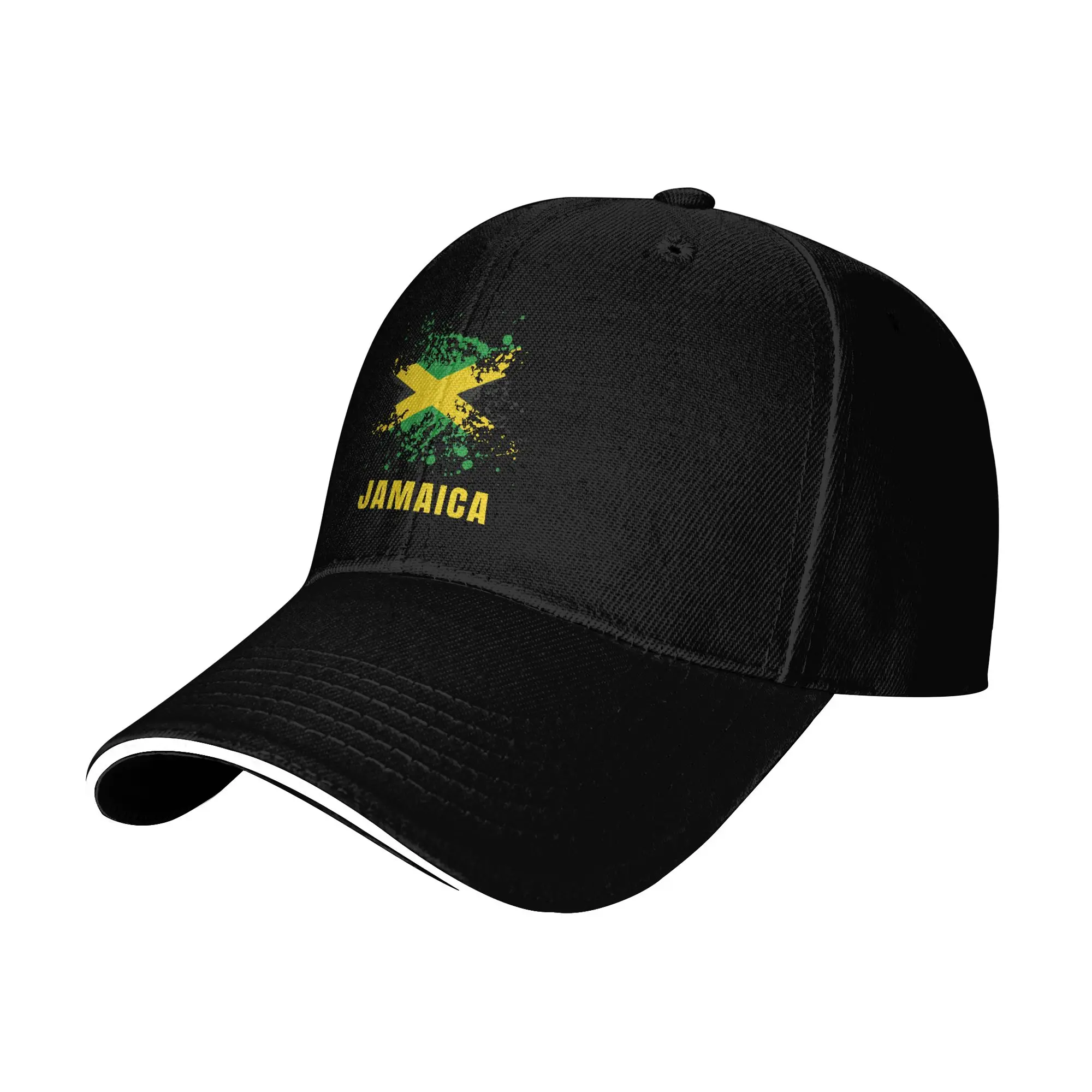 Jamaica Retro Vintage Watercolors Sport Jamaican Flag Baseball Cap  Street Style Trucker Hat Summer Unisex Sports Baseball Caps