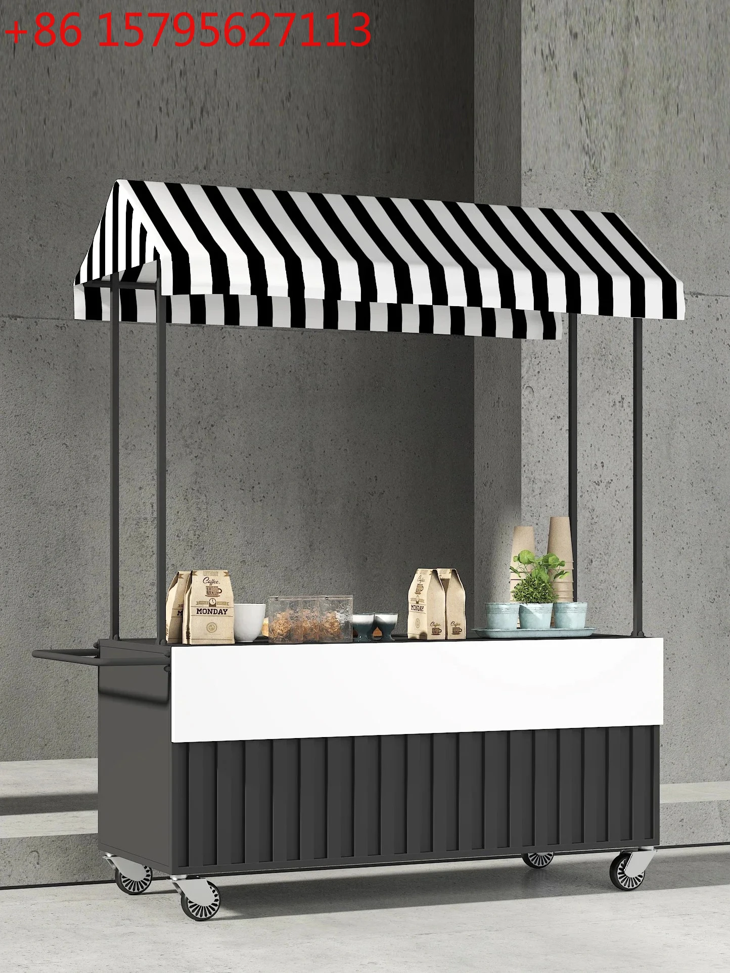 Market wrought iron float stall trolley night market outdoor mobile snack stall cart